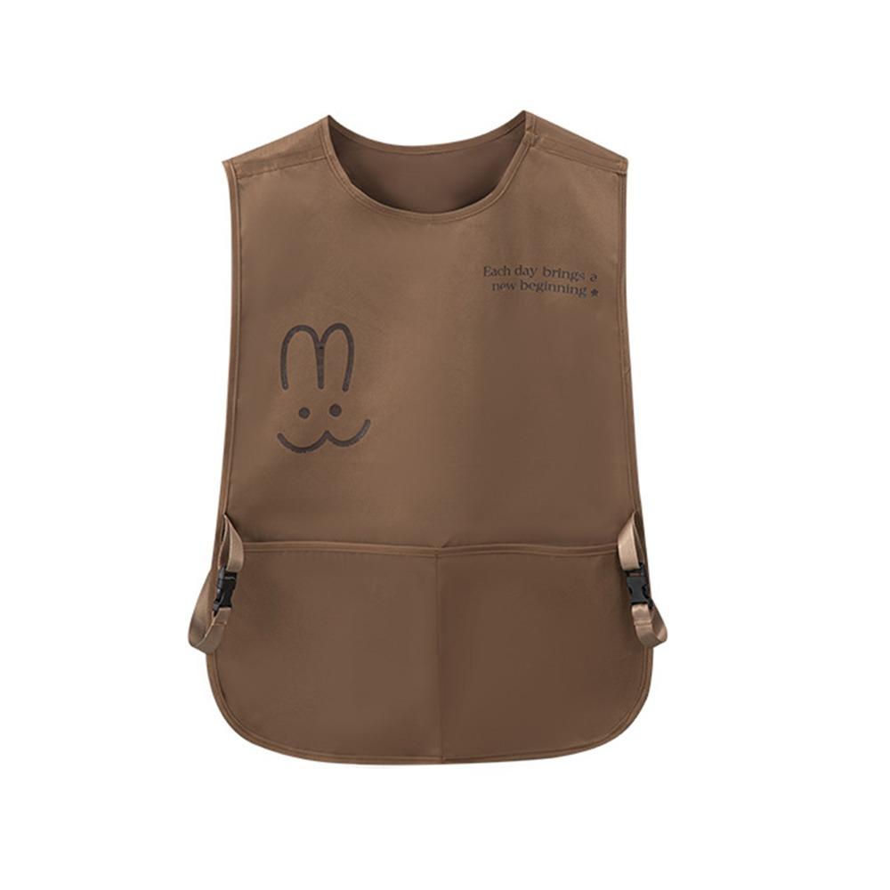 New Waterproof Stain-Resistant Apron Wipeable Hands Vest Style Breathable Sleeved Apron Anti Dirty Multipurpose Coffee House