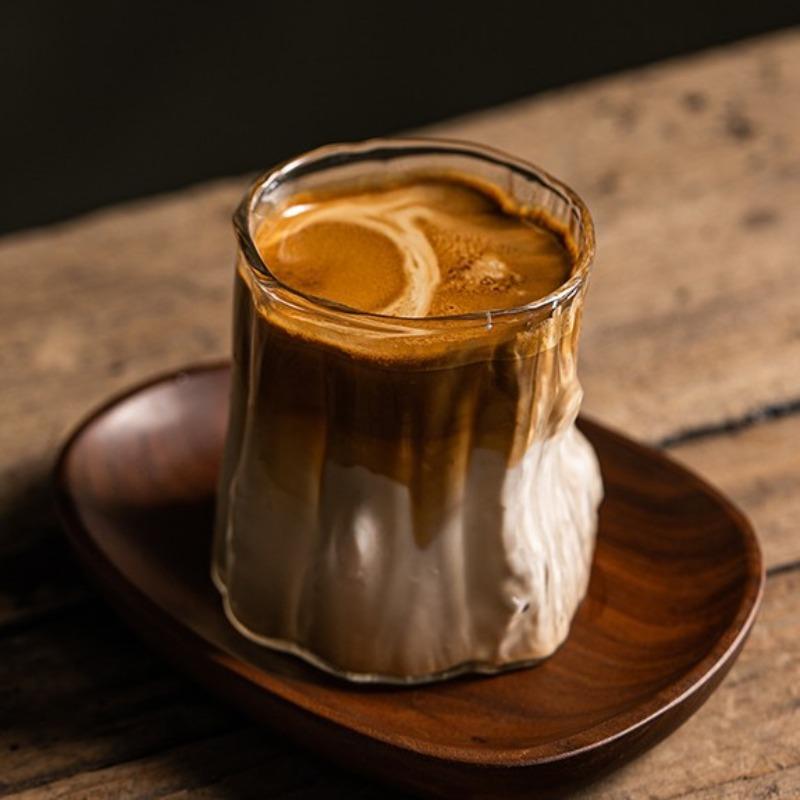 Кофейная чашка Белая чашка Нишевая Винтажная чашка для латте Высокотемпературная стеклянная чашка Высококлассная американская кофейная чашка