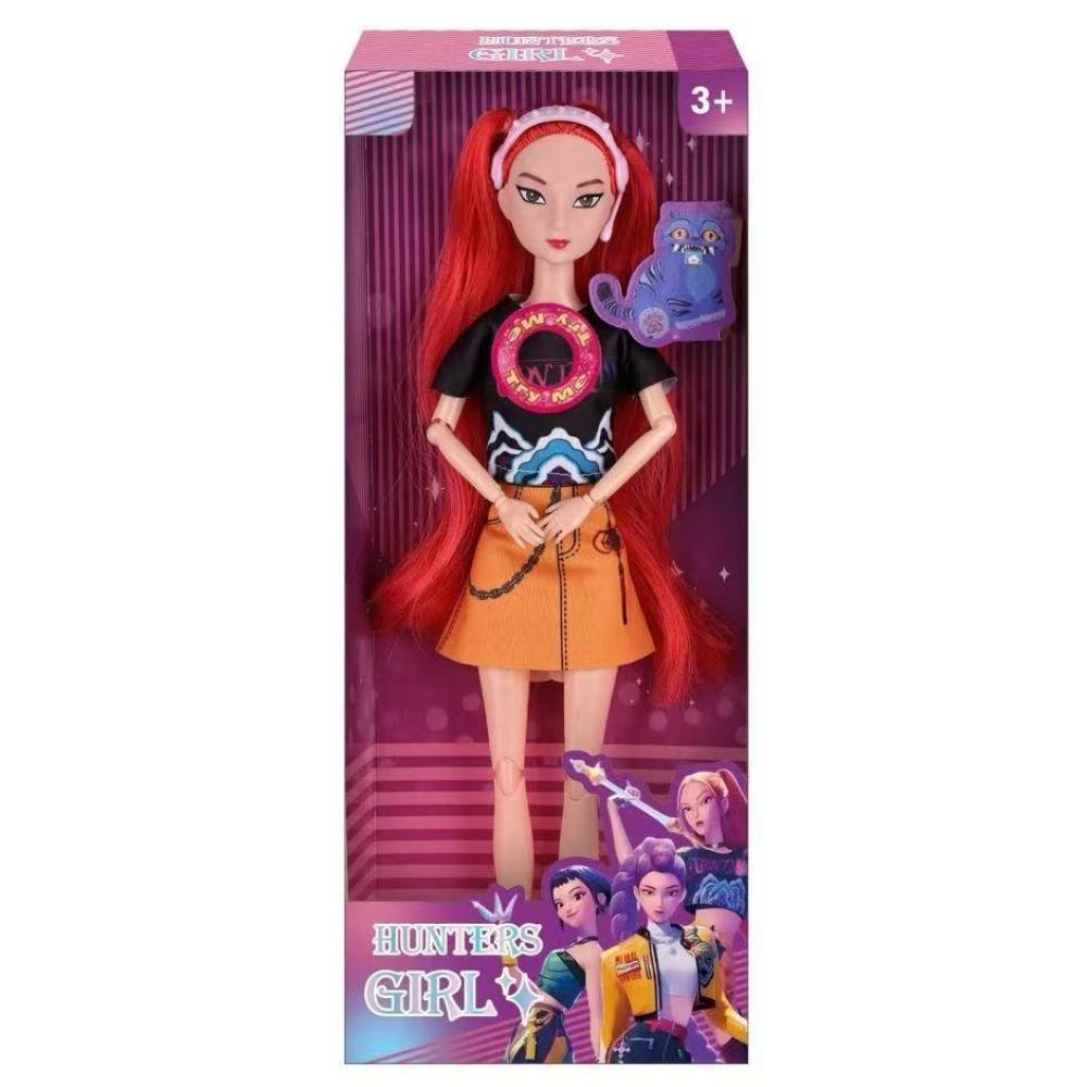 With Musical Instrument Accessories, Music Theme Song 11.5 Inch Solid K-POP Witch Hunting Girl Group 11 Joints Toy Doll