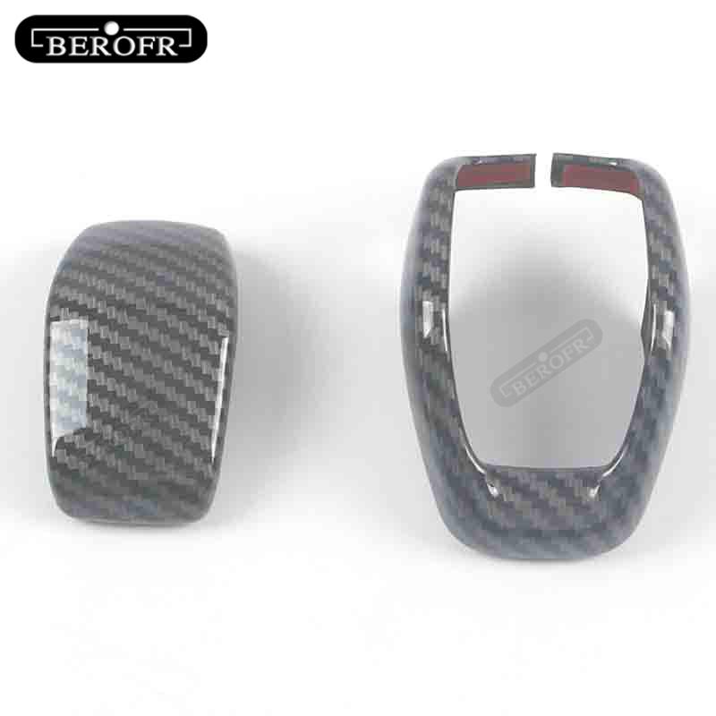 For Toyota CROWN KLUGER Car Interior Gear Shift Head Decorative Cover ABS Shift head cover Carbon fibre