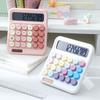 High Sensitivity Button 12 Digit Calculator Large LCD Display Candy Colored Calculator  School Use