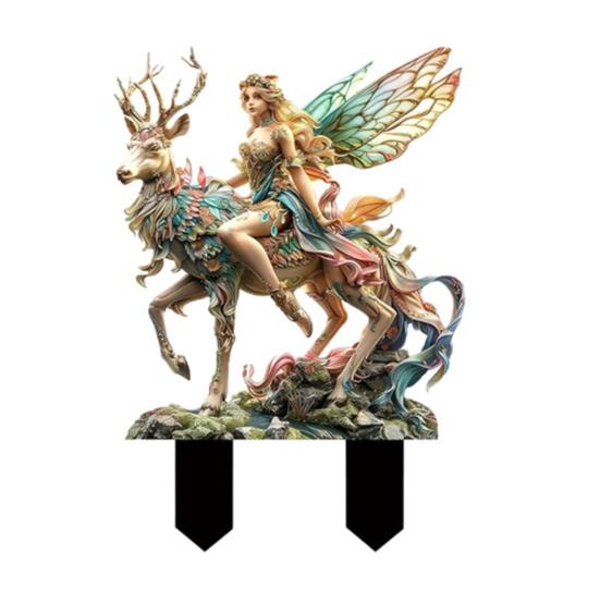 Украшение цветочного горшка в виде феи Акриловая фигурка феи, кашпо, богемный декор цветочного горшка, аксессуары для растений и садовый декор