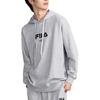 Fila Original Logo Comfortable Soft Loose Knit Hooded Long Sleeve Fleece Sweatshirt Unisex Sweatshirt Cloud-Mist Heather-Gray F51M449202F-MG