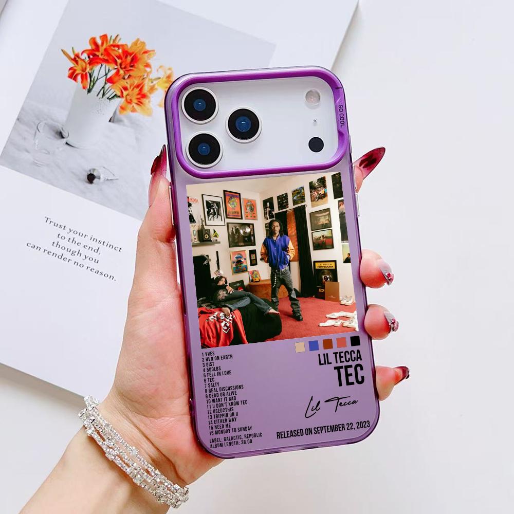 Чехол для телефона Lil T-Tecca Rap Trap для iPhone 17 16 15 14 13 12 11 Pro Max Air Матовый Лазерный Аврора Ударопрочный Funda