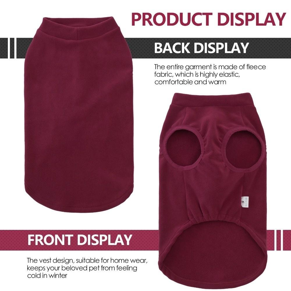 Stretchy Pullover Pet Calming Clothes Fleece Dog Pajamas Lightweight Dog Sweater Vest  Home Indoor
