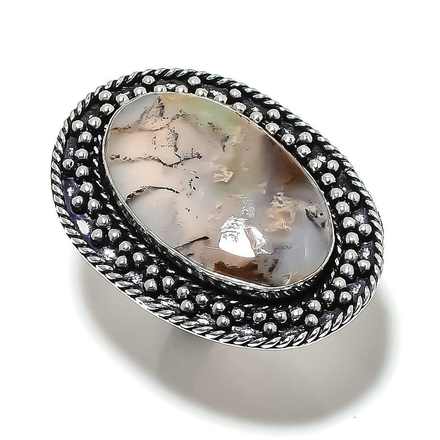 Boulder Opal Gemstone Handmade 925 Sterling Silver Jewelry Ring Size 7.5 J9i80