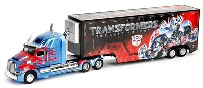 Последний рыцарь 2017 Jada Toys Metals Scale Diecast Vehicle Optimus Prime с прицепом TRANSFORMERS MOVIE 5 THE LAST KNIGHT JADA TOYS METALS DIE CAST