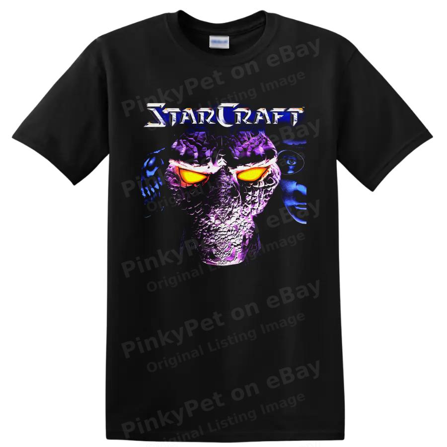 StarCraft Protoss Alien Warrior T Shirt Neon Purple Sci Fi Gamer Graphic Tee