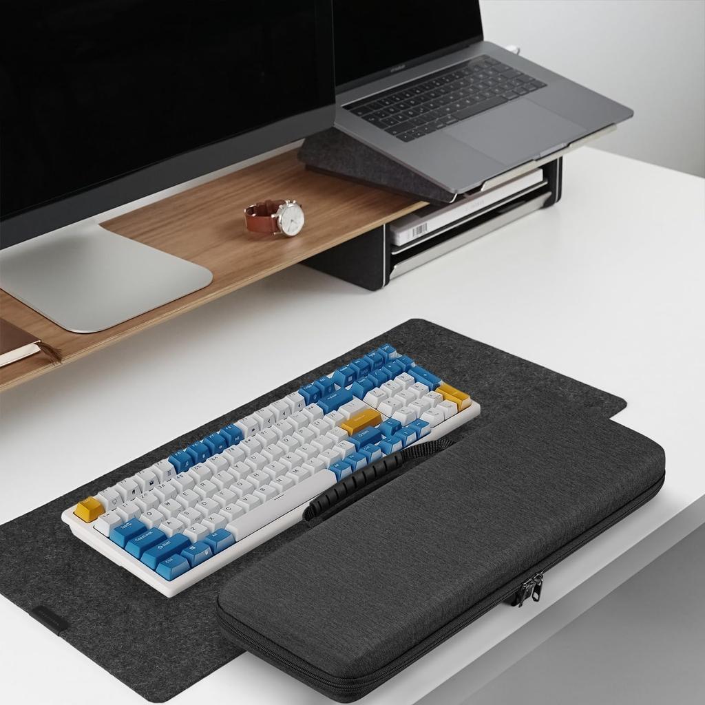 Geekria Keyboard 100 Key Computer Hard Shell Travel Carrying Compatible with AULA EPOMAKER TH98 Keychron K4 90%-96% Case, Bag, F99, 96%, K4/ Pro/ V5/