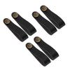 6PCS Leather Material Guitar Strap Holder Black Guitar Strap Lock Headstock Strap Tie  For Guitars