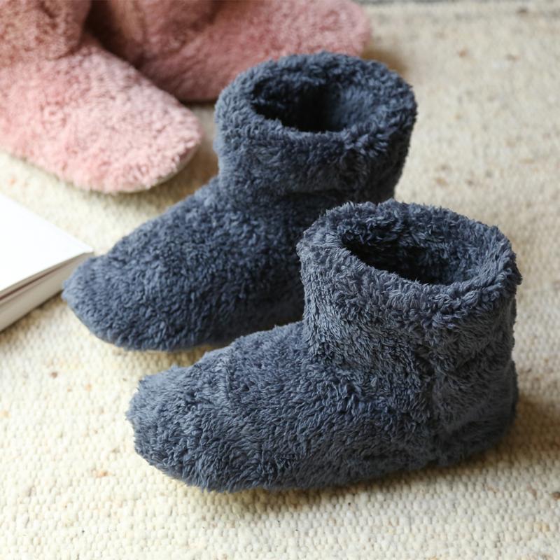 Winter Shoes Womens Home Slippers Warm Plush Indoor Floor Shoes Comfortable Furry Slides Women Socks Boots Unisex House Footwear