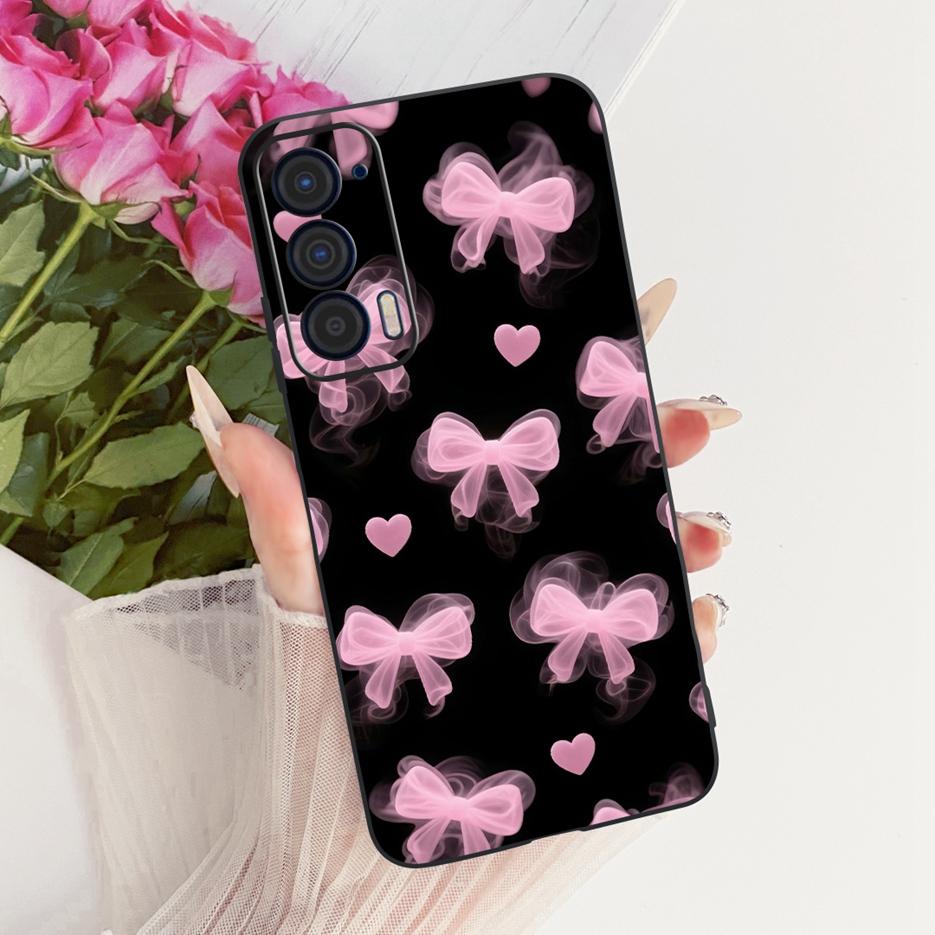 For Motorola Edge 2021 Case XT2141-1 Luxury Butterfly Tree Painted Cover Soft Silicone Case For Motorola Edge 2021 Edge2021 Bags
