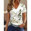 Women's T Shirt Print Floral Graphic Plants Stylish Classic Casual Short Sleeve V Neck Regular Tops Summer Spring