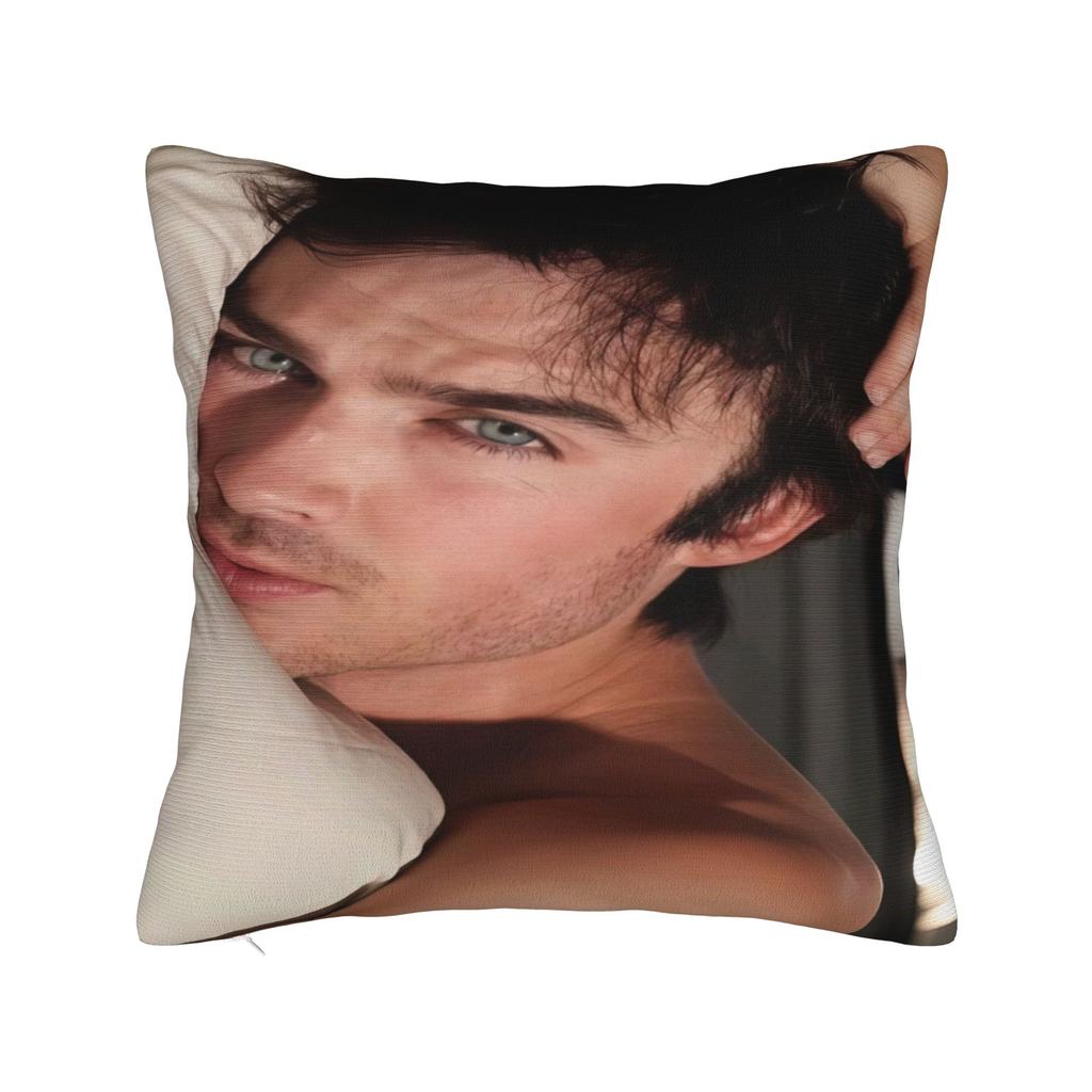 Печать с изображением Дэймона Сальваторе Наволочка Чехол для подушки Подушки Теплый домашний декор На молнии Разные размеры