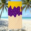 Ice Cream Printed Organic Microfiber Beach Towels Quick-drying Absorbent Novelty Pattern for Adults Children Beach Swimming Use
