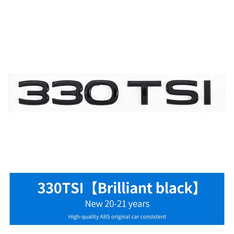 New ABS Letters Emblem 280TSI 330TSI 380TSI Rear Trunk Badge Sticker for VW volkswagen GOLF Series Car Styling Decoration zd1