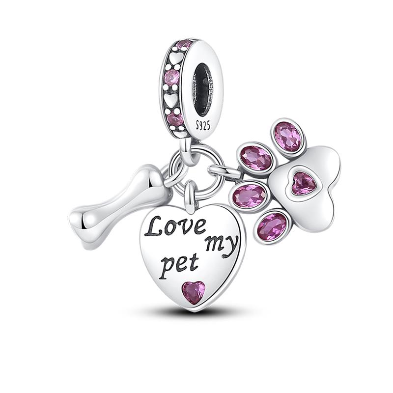 New 925 silver Dumbo series love pendant, suitable for original 925 bracelet DIY gift