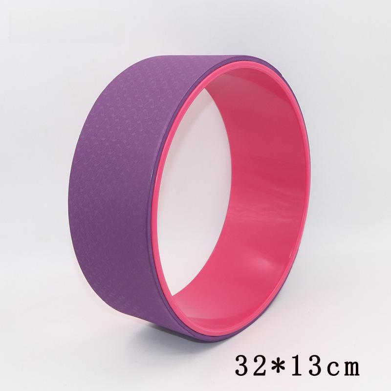 Колесо для йоги 32*14 см для тренировок, фитнеса и упражнений на пресс - подходит для беременных женщин и занятий родителей с детьми