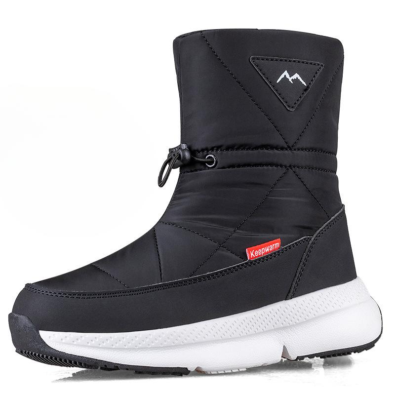 Разноцветные короткие зимние ботинки для пары, утолщенные термоботинки из хлопка, мужские и женские бархатные повседневные зимние ботинки