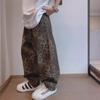 Retro Leopard Print Wide-Leg Jeans for Men - 2024 Trendy Style
