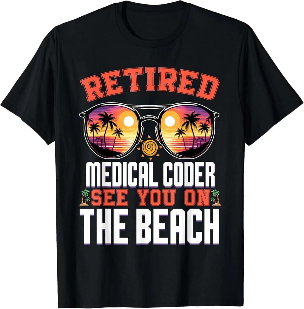 Beach Sunglasses Retired Medical Coder Gifts Unisex T-Shirt