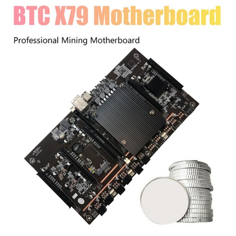 X79-H61 LGA 2011 Материнская плата для майнинга, Сокет ЦП, 5 слотов PCIe PCI-E Express 3.0 X8, Слот для памяти DDR3, Поддержка майнинга с GPU 3060, С E5 GPU 4G
