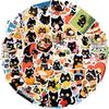 60 Sheets Cute Black Cat Stickers for Decoration: Cartoon Kitten Decals for Suitcases, Computers, Refrigerators, and Scooters.