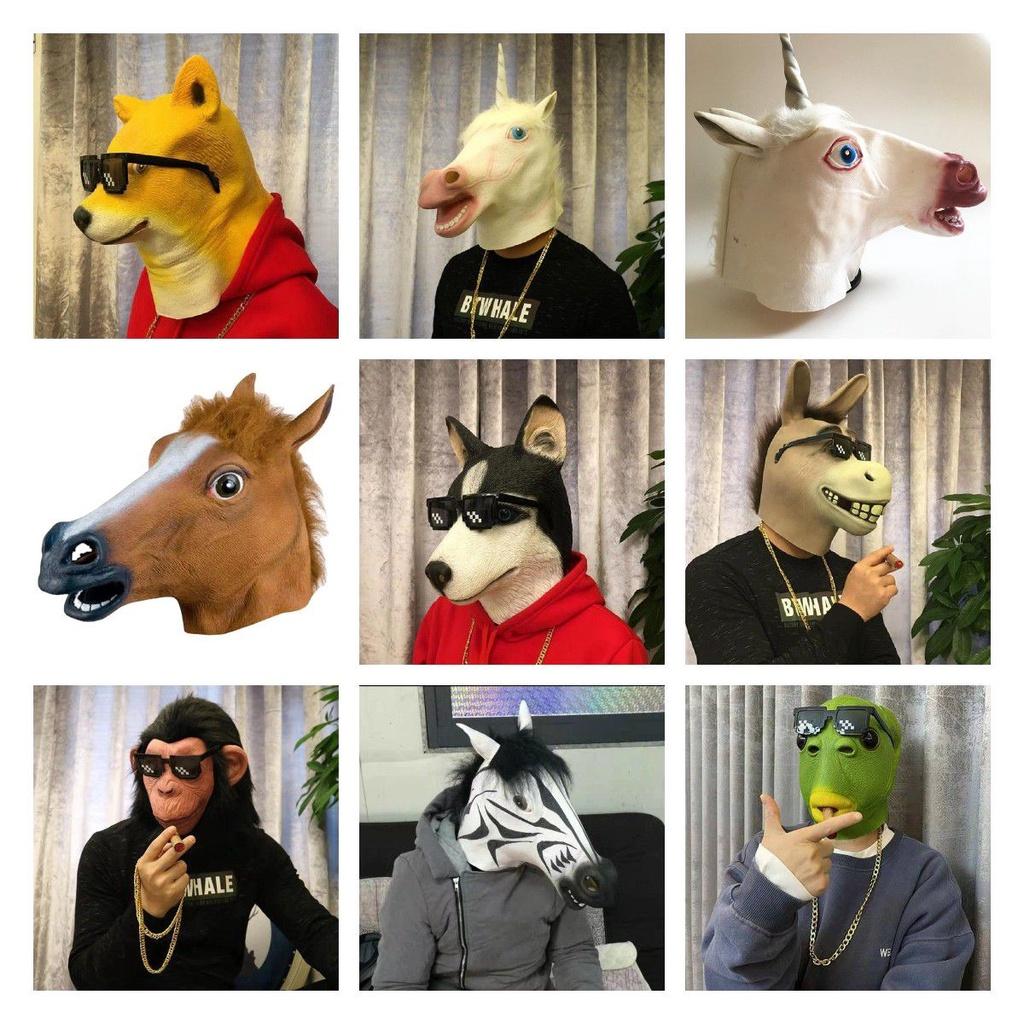 Horse Head Mask Halloween Cosplay Costume Accessory For Adults Scary And Realistic