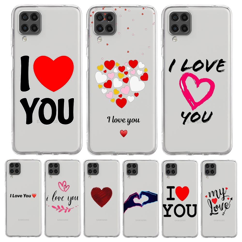 Чехол для телефона Samsung A13 A33 A35 A55 A73 A53 A23 A51 A71 A21S A12 A31 A41 A05s A03S A15 A25 A32 5G Обложка Я люблю тебя Розовое сердце