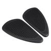 2Pcs Anti Slip Traction Pad Gas Fuel Tank Stickers Protector for Retro Motorcycle (Black)