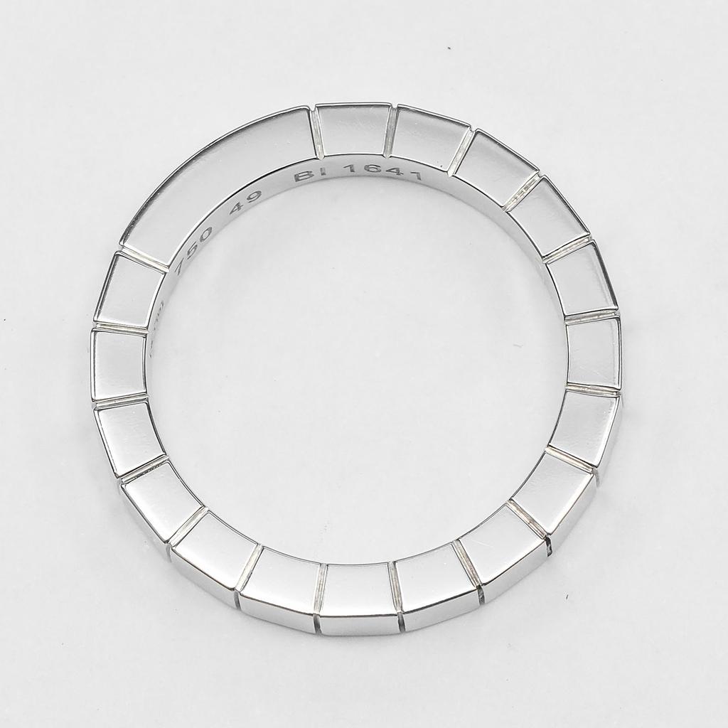 CARTIER Lanieres Ring K18 white gold #4.9(US Size) 5.84g Women Used