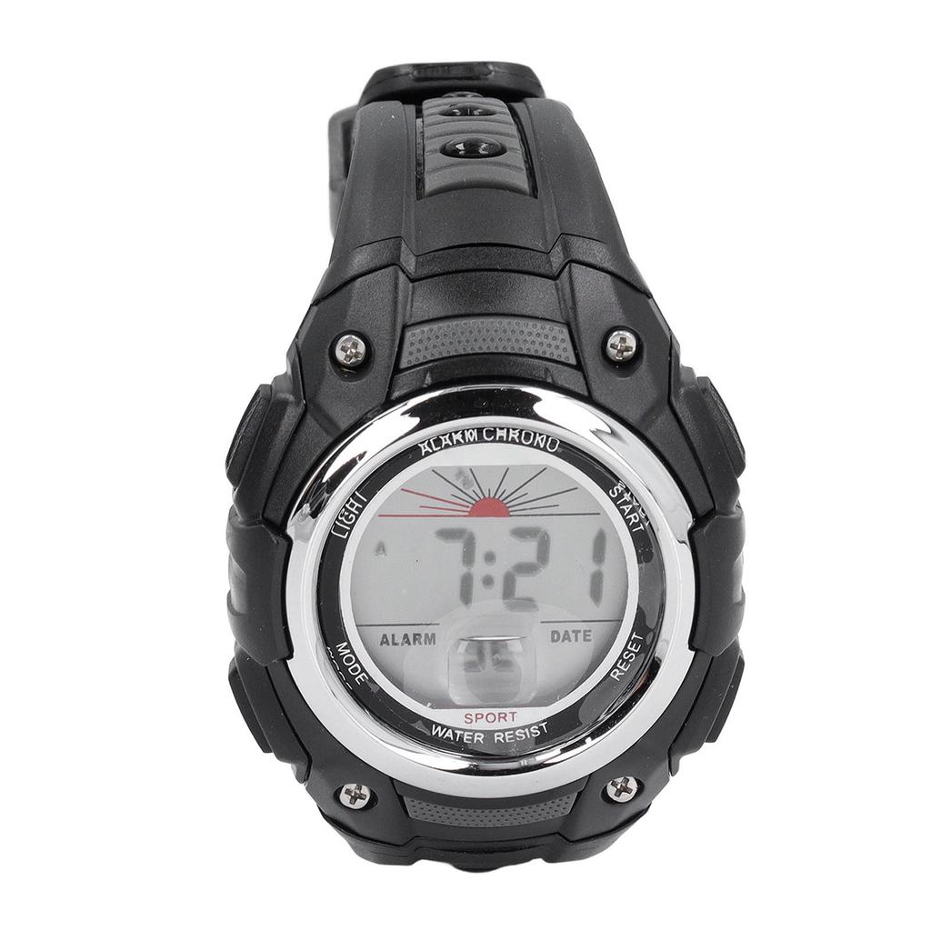 50m Waterproof Men Women Digital Watch LED Night Light Stopwatch Calendar Alarm 12Celsius24H Rubber Band Shockproof Watch