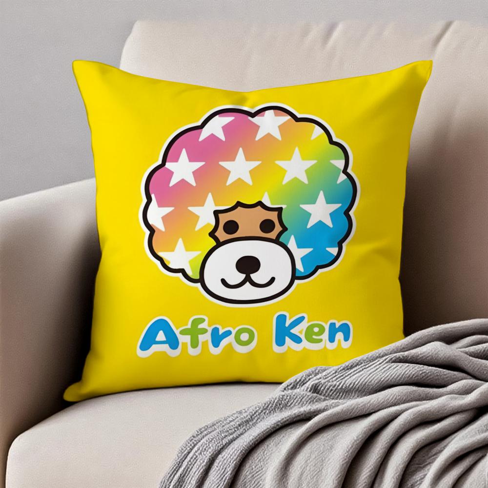 Japan AAfro KKen Cushion Cover Pillowcase Antidustmite Invisible Zipper Short Plush Sofa Cushion