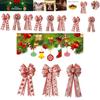 Festive Christmas Wreath Double Bow For Indoor And Outdoor Decorations