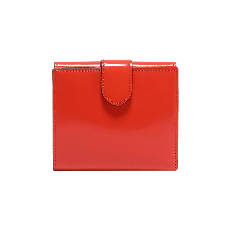 Gucci Short Folding Patent Leather Wallet with Double G Buckle Women's Orange #ClassicRecommendation#