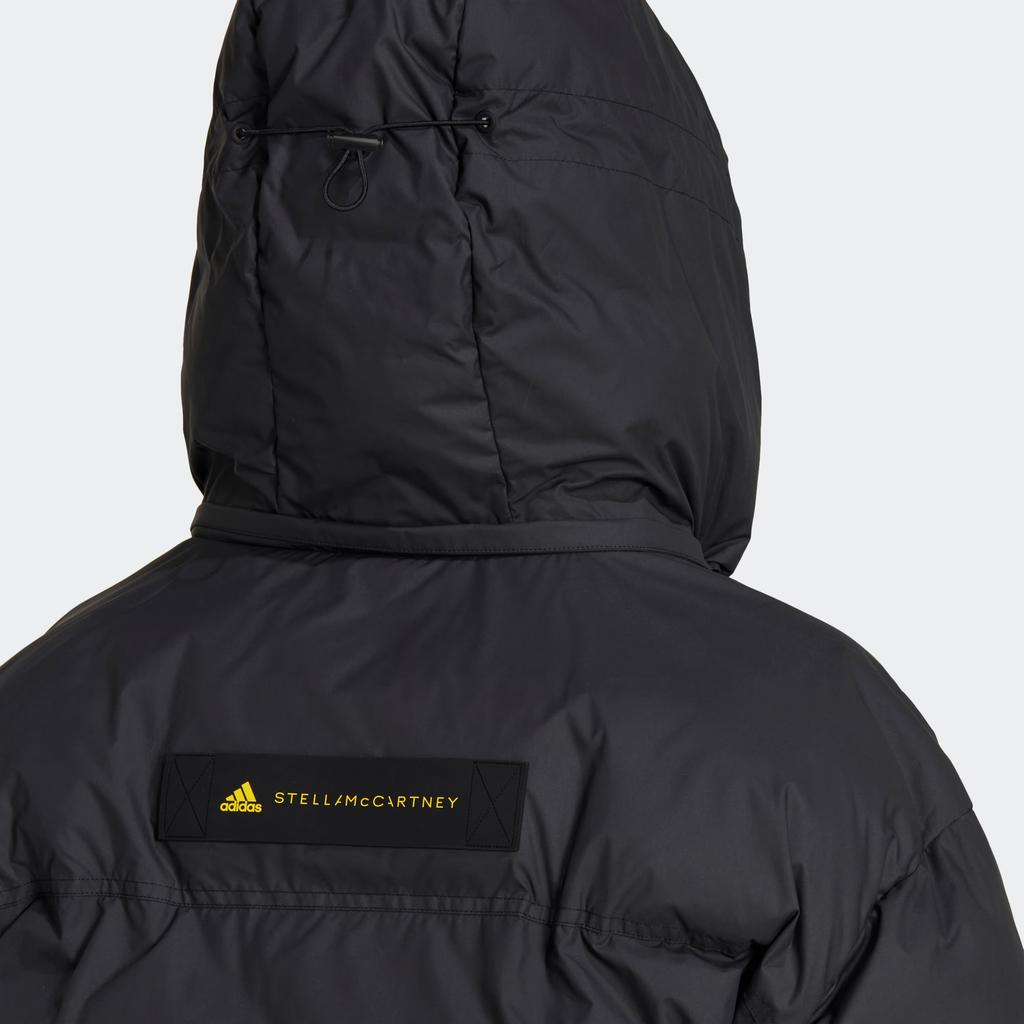 Adidas Stella McCartney Short Puffer Coat With Hood Women Outerwear Black HI6077