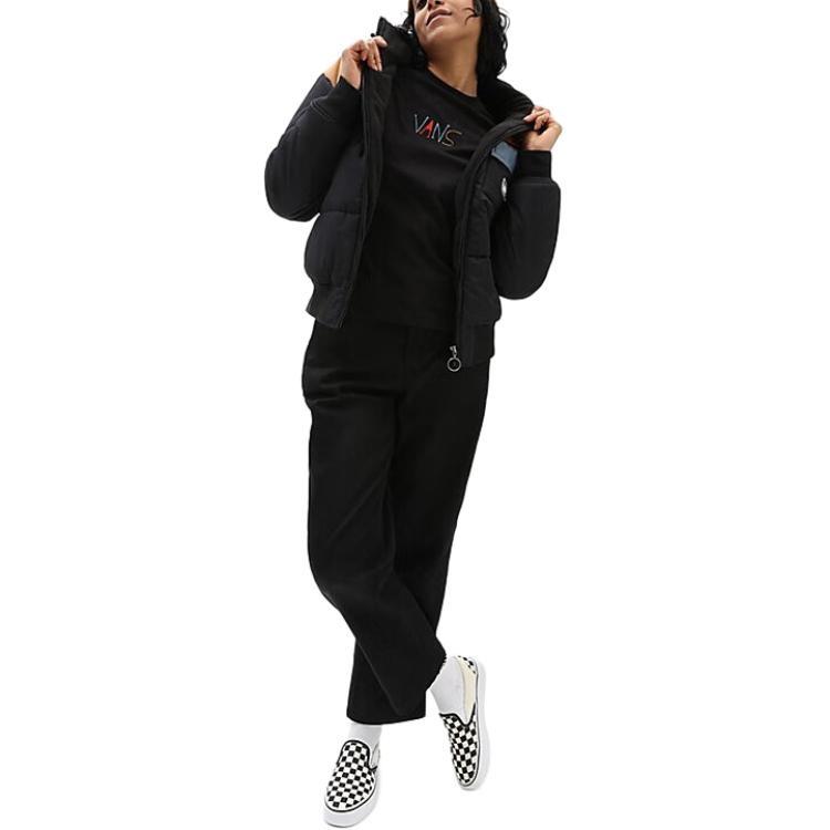 Vans Set in Sleeve T Shirt Women's Black VN0A5LEYBLK
