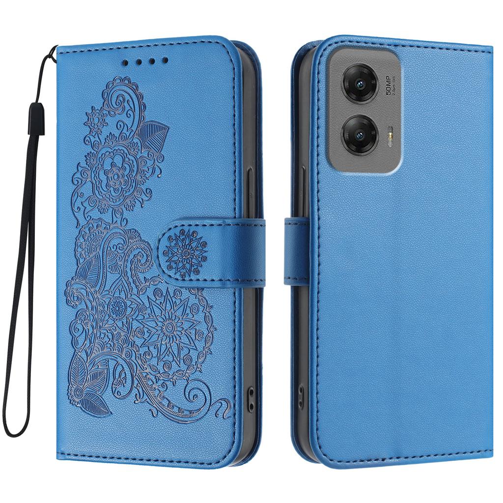 For Motorola Moto G Stylus 5G (2024) Phone Cases Mandala Flower Leather Wallet Mobile Cover with Strap