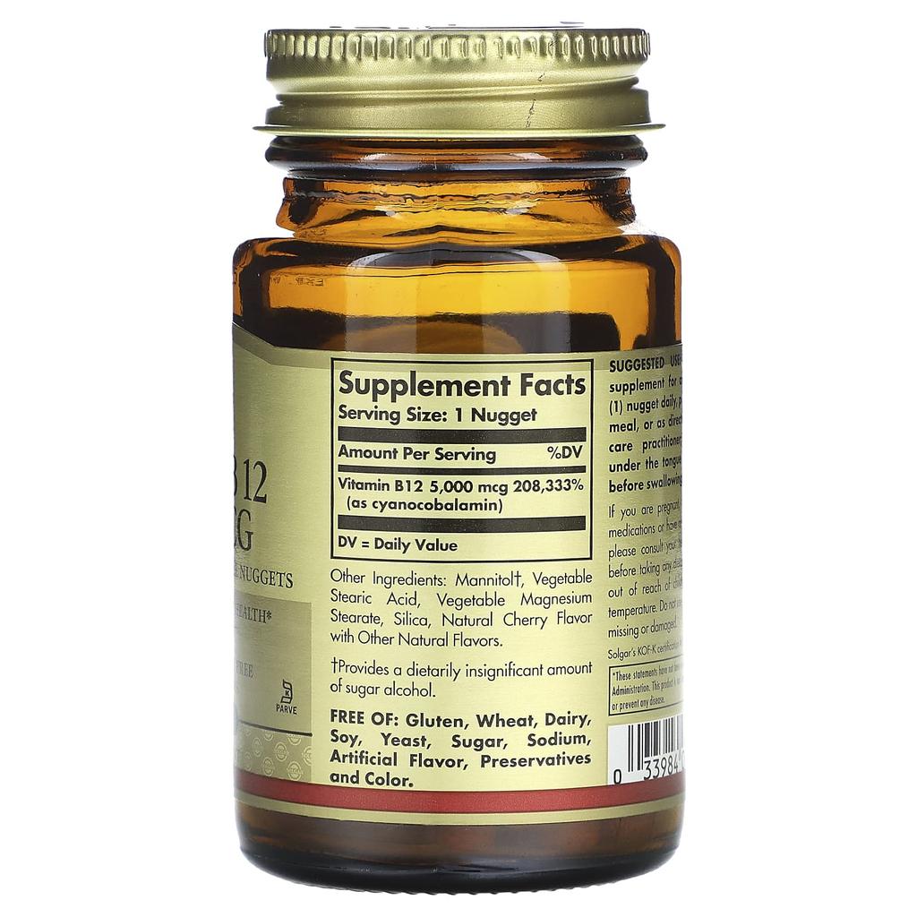 Megasorb, Vitamin B12, 5,000Mcg, 30 Nuggets