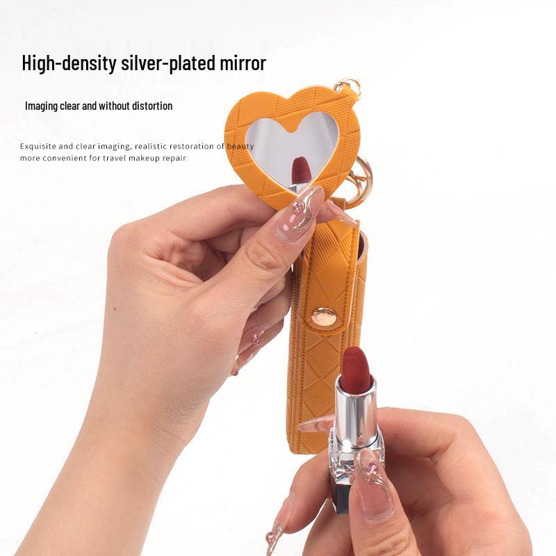 Plaid Lipstick & Lip Balm Keychain Bag - Portable Makeup & Coin Purse 2025 Edition