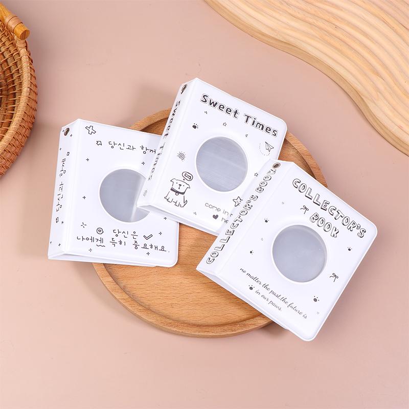 Ins Cute Mini 3-Inch Album 36 Pockets Card Binder Kpop Idol Pictures Storage Case Transparent Inner Page Collection Album