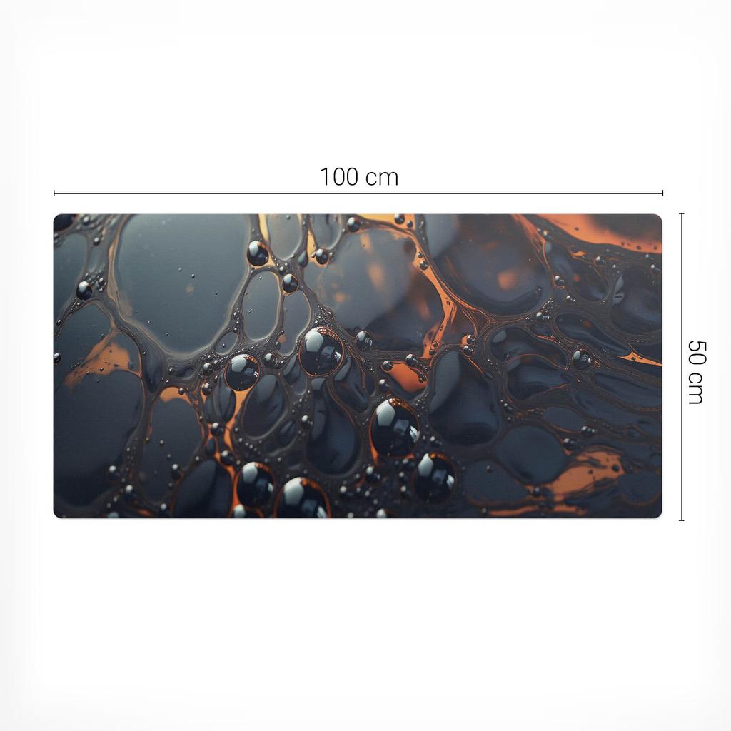 Podkładka Na Biurko Pod Mysz Klawiaturę I Laptopa Płynne Bąbelki 100X50 Cm