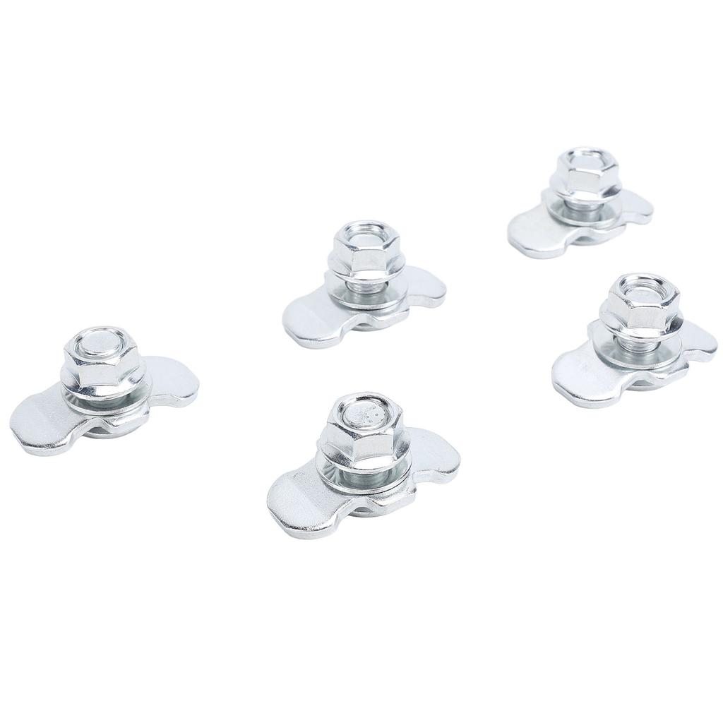 5pcs L Track Double Lug Threaded Stud Nut Fitting M10x20mm for Truck Bed Trailer Control Pickup RV ATV