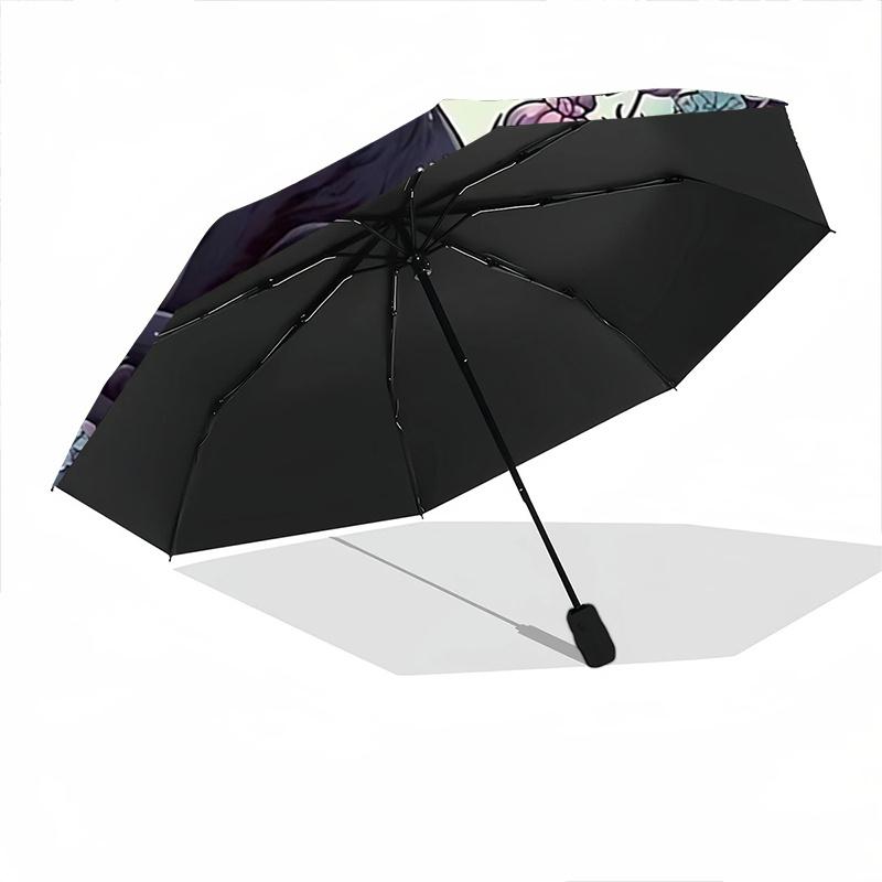 1pc Witchy Cat Pattern Umbrella, Fashionable, Personalized, High-Value Folding Umbrella, a Must-Have for Summer, 8-Rib Durable Iron Frame, Tri-Fo