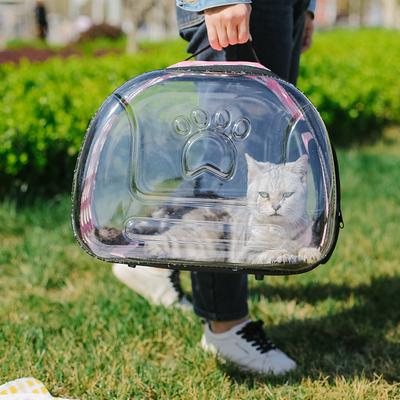 Кошачья сумка, портативная сумка для домашних животных, сумка для кошек, когда они выходят на улицу, полностью прозрачная сумка для книг, портативная сумка для прогулок с космическими кошками