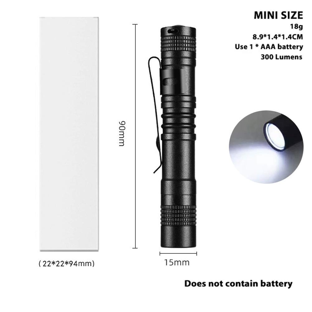 Мини-фонарик LED, фонарик-ручка, карманный маленький фонарь с клипсой, ручной фонарик для кемпинга на открытом воздухе, аварийный, рождественский подарок в носок