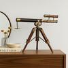 1915 Викторианский латунный телескоп 35,56 см Морская подзорная труба с деревянным штативом Морской декор Коллекционный