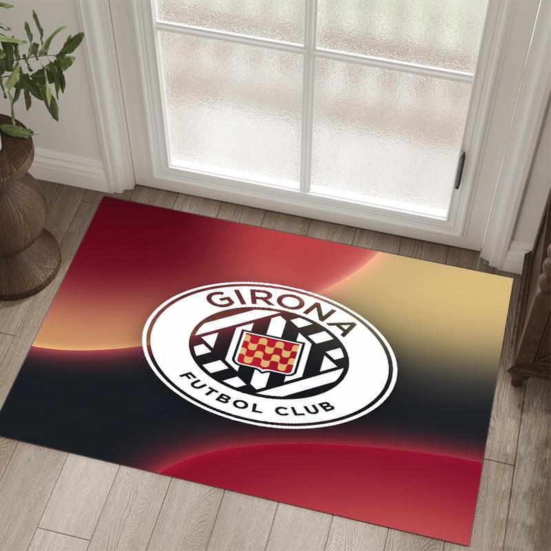 Дизайн Girona FC Кристальный Велюровый Ковер Уютный Не?Нескользящий ковер с принтом для спальни, гостиной, прихожей
