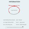 BAMOER 925 Sterling Silver Simple Red Rope Bracelet Shiny Zircon Tennis Bracelet for Women Lucky Fine Jewelry Gift