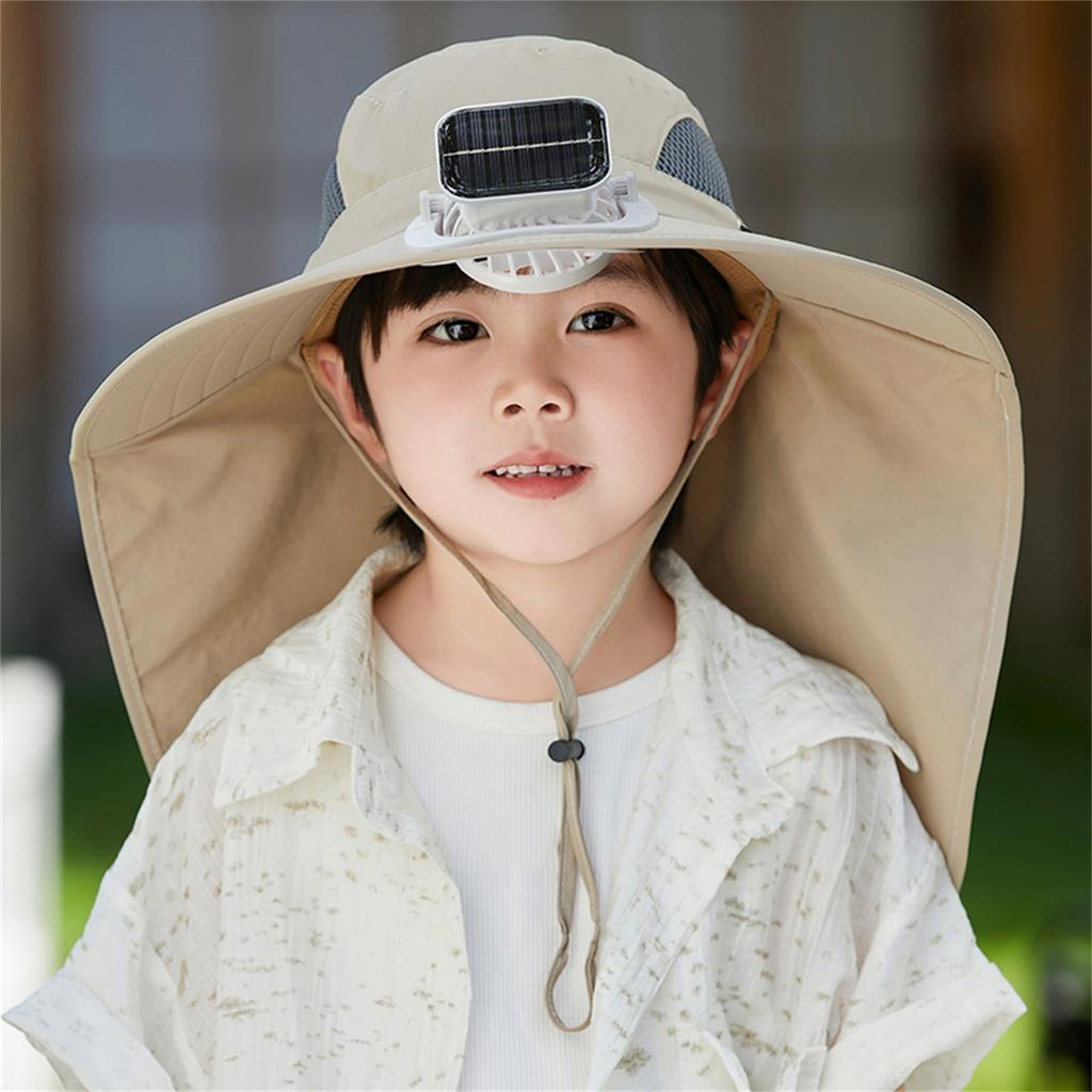 Детская уличная шляпа от солнца для альпинизма и рыбалки с большим солнечным вентилятором